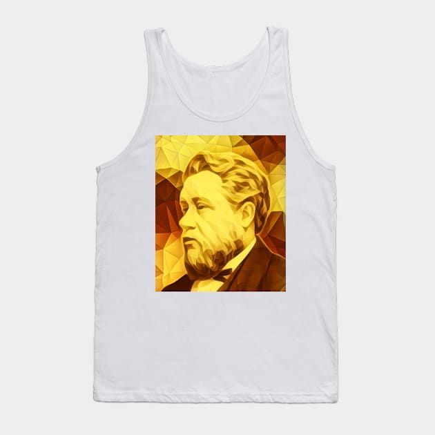 Charles Spurgeon Golden Colourful Portrait | Charles Spurgeon Artwork 10 Tank Top by JustLit